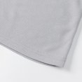 thumbnail image 4 of Miluxas Men's Waffle Knit Lace-Up Henley Shirt, Short Sleeve Summer Casual Top, Stand Collar Drawstring Tee for Spring & Summer Daily Wear Gray L(L), 4 of 9