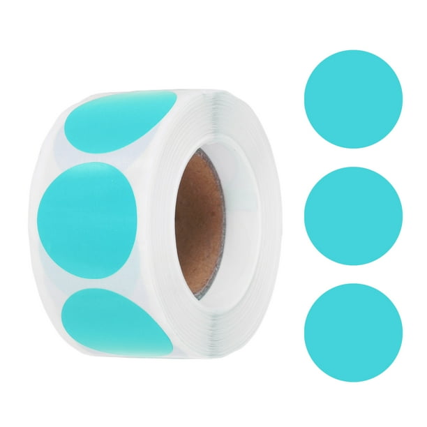 Uxcell 500pcs Etiquetas Redondas Azules Claras de 1 Pulgada Autoadhesivas para Manualidades de Bricolaje