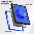 thumbnail image 2 of Decase for iPad Air 11-inch M3 (2025) / M2 (2024) Case,Rugged Shockproof Tablet Cover w/ 360° Rotating Hand Strap Foldable Hidden Stand,for iPad Air 11 Inch M3 2025/M2 2024 (Air 7th/6th Gen),Darkblue, 2 of 9