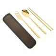 thumbnail image 4 of 1 Set Kit de Couverts en Acier Inoxydable Poignée Humanisée Fourchette Cuillère Baguette, 4 of 8