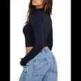 thumbnail image 3 of Chaqueta Corta de Entrenamiento para Mujer, con Cremallera , Corte Ajustado, Ligera y con Aberturas para los Pulgares. Negro XL, 3 of 7