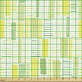 thumbnail image 2 of Ambesonne Abstract Fabric by the Yard Upholstery, Geometry Pastel Soft Tone, 3 Yards, White Yellow and Lime Green, 2 of 5