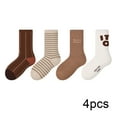thumbnail image 2 of Esaierr 4 Pairs Kids Boys Mid-Tube Socks Cozy Warm Crew Socks Cartoon Socks Non Skid Anti Slip Crew Socks Toddler Cotton Baby Soft Socks for 3-12 Years Old, 2 of 8
