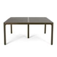 thumbnail image 2 of Square Aluminum Dining Table | Sets a Festive Mood for Outdoor Events | Rust-Resistant Material | Handmade Look with Woven Details, 2 of 5