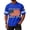 Blue, variant on Men's 4th of July USA Flag Football Jersey Independence Day 250 Anniversary Red White Blue American Patriotic Shirt,Blue,XL