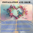 thumbnail image 3 of 1 Pcs 2D Flat License Plate Covers & Frames, Bird on Heart Shaped Flower For Decorative Front, Waterproof For Decoration Aluminum License Plate Covers & Frames Cover For Men Women, 12" X 6", 3 of 7