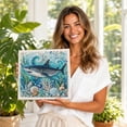thumbnail image 7 of Ocean Theme DIY Pearl Art Kit Blue Shark Wave 3D Sparkling Coastal Mosaic Diamond Painting with Pearls Rhinestones Coastal Home Wall Decor Handmade Gift for Adults Teens Beach Lovers, 7 of 7