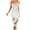 White, variant on Ichuanyi Women's Fashion Solid Color Sleeveless Drawstring Lace Up Open Back Dress