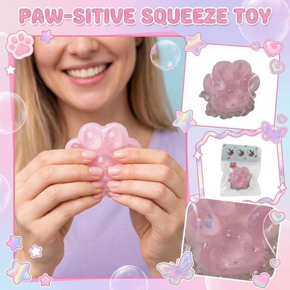 Knisume Squishy Stress Relief Toy Assorted Cute – Soft Sensory Fidget Squeeze Toy for Kids Adults, Perfect Anxiety Relief Gift, Fun Squishy Party Favor for Home Office School,Pink