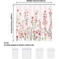 thumbnail image 5 of Pink Floral Shower Curtain Watercolor Flower Plant Shower Curtains with Metal Hooks Rustic Wildflower Leaf Spring Blossom Bathroom Curtain 72×72 Inch Waterproof Fabric Bath Curtain for Bathroom Decor, 5 of 6
