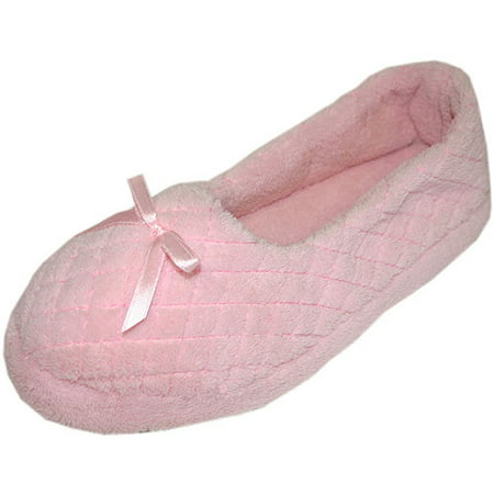 MUK LUKS - Quilted Micro Chenille Ballerina Slippers - Walmart.com
