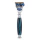 thumbnail image 2 of Afeitadora de barba manual tradicional para hombres, depilación de barba facial, maquinillas de afeitar de seguridad, color azul, 2 of 8