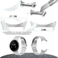 thumbnail image 3 of KOMI 2 Pairs Compatible for Google Pixel Watch 2 Connector, 20mm Stainless Steel Replaceable Connection Adapter for Google Pixel Watch Accessories, Pixel Watch Band Connector Adapter (Silver), 3 of 6