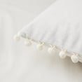 thumbnail image 4 of Phantoscope Cream White Throw Pillow Covers 2 Pack, 12" x 20" Velvet Decorative Pillow Cases with Pom Poms, Soft Square Cushion Covers for Couch Sofa Bed, 4 of 9