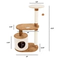 thumbnail image 2 of Petmaker 38-in Cat Tree & Condo Scratching Post Tower, Brown, 2 of 5