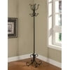 Coat Rack with Curved Feet Black