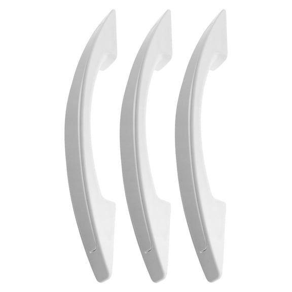 LOLIPPYY 3-Pack White Plastic Refrigerator Door Handles Replacement Pulls for Fridge and Freezer, Easy to Install Kitchen Hardware