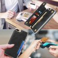 thumbnail image 7 of Wallet Case with Card Holder for iPhone7Plus iPhone8Plus,PU Leather Flip Case with Snap Button,Protective Bumper Phone Cover[Shockproof] Back Flip Cover with Lanyard Card Pocket-Black, 7 of 7