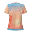 thumbnail image 4 of Naloa The Sunset of Dandelion Print T-Shirts Short Sleeve V Neck Tees for Women Fashion Tops Trendy Lightweight Soft Casual Summer Outfits Clothes, 4 of 5