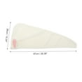 thumbnail image 2 of Unique Bargains 1 Pc Comfortable Rabbit Ears Hair Towel for Bathroom Hotel Coral Fleece Beige, 2 of 5