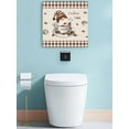 thumbnail image 4 of Canvas Print Wall Art Farmhouse Coffee Time Gnome Beans Brown Plaid Country Framed Canvas Art Wall Decor Pictures Painting Morden Artwork for Living Room Bedroom, Ready to Hang, 20"x20", 4 of 4