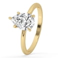 thumbnail image 2 of GIMELIS Pear Cut Lab Grown Diamond Solitaire Engagement Ring 14K Yellow Gold, 2 of 4