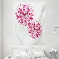 thumbnail image 1 of Pink Tapestry, Conceptual Dandelion Design Bouquet Modern Flower Decorations Gardening Plant Romantic, Wall Hanging for Bedroom Living Room Dorm Decor, 60W X 80L Inches, Pearl Pink, by Ambesonne, 1 of 2