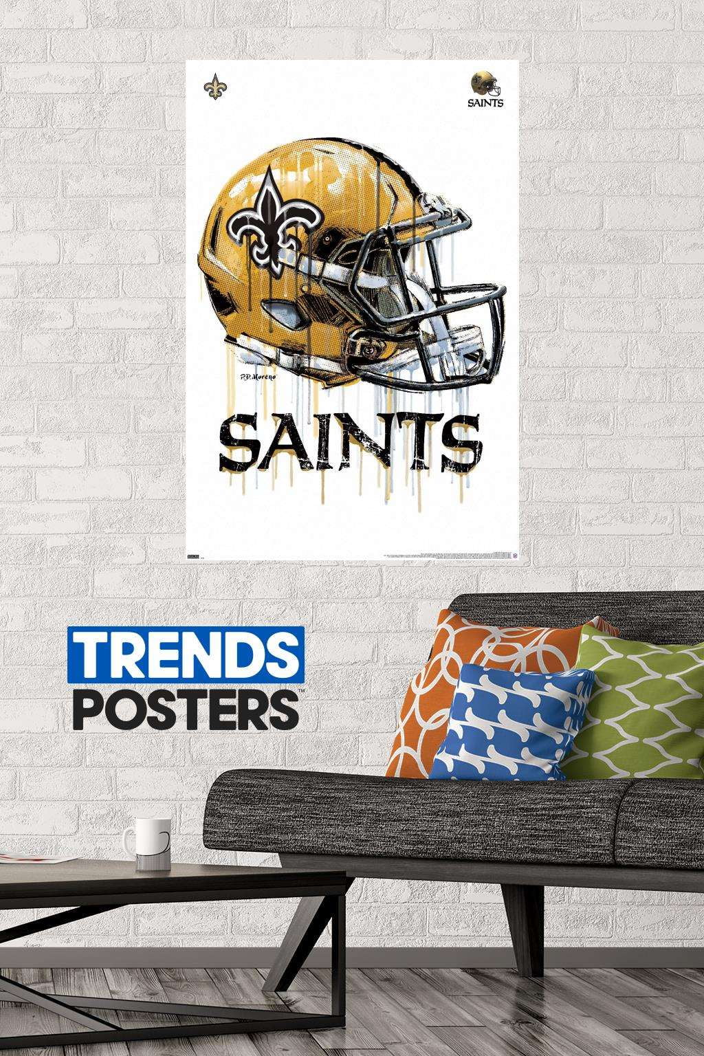 Trends International Printed New Orleans Saints Poster, 22.37 x 34 