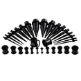 thumbnail image 2 of Unatoiry 36 Pieces Ear Gauges Stretching Kit 14G-00G Expanders Plugs Black 36 Pcs 1Set, 2 of 6