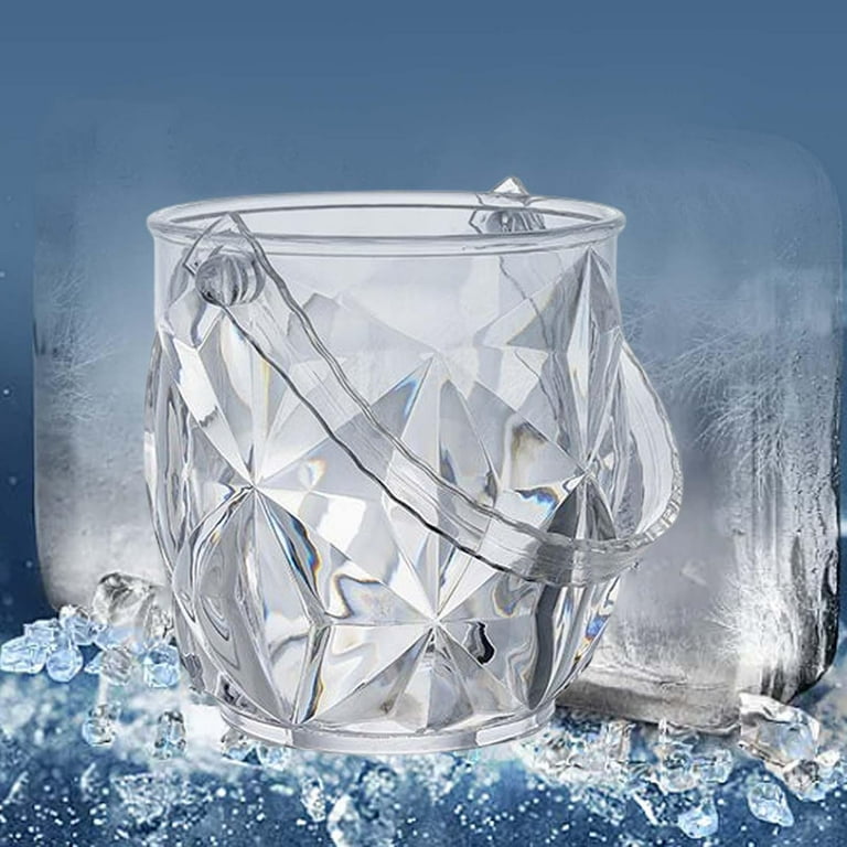 Ice Bucket Clear Ice Container for Freezer Cocktail Bar Party Restaurant