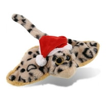 DolliBu Super Soft Santa Golden Stingray Stuffed Animal Plush Toy - Adorable Sea Animal Stingray Dress Up with Red Santa Claus Hat, Cute Ocean Life Gift, Perfect Holiday Christmas Gift - 15 Inches
