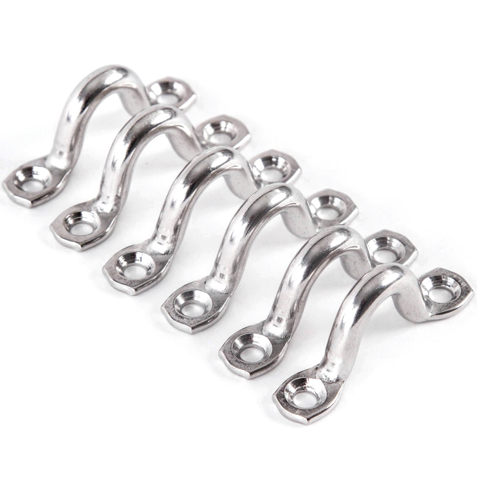 SEUICYNE 60-tlg. Pad Eye Straps Set - 304 Edelstahl Fenderösen Für Kajak & Kanu, 4,5 Cm Mit Schrauben