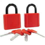 Turning Point Armored Padlocks, 2pk, Red