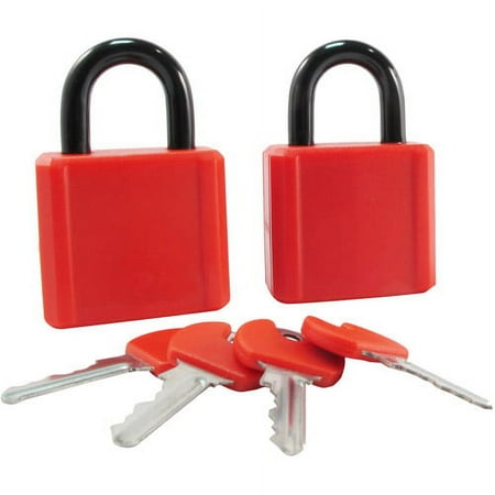 Turning Point Armored Padlocks, 2pk, Red