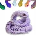thumbnail image 1 of 3D Printed Snake Toys 3D Printed Animals Snake Pet Movable Joint Fidget Toys， 3D Printed Animals Toy Adults Fidget Toys，3D Printed Fidget Toys for Home Office Decor (17.7‘ Blue), 1 of 6
