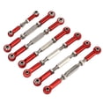 thumbnail image 2 of RC Car Tie Rods,  Adjustable Length Aluminium Alloy And Steel High Strength RC Tie Rod Full Set Reducing Vibration  For Outdoor Blue,Red,Dark Blue, 2 of 8