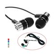 thumbnail image 2 of Portable Universal 3.5mm Braided Heavy Bass In-Ear Wired Earphone for Phone-Silver, 2 of 5