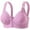 Purple, variant on Reerback Bras for Women Wireless Comfy Deep V Bralettes Supportive Floral Patterns Tshirt Push Up Bra Plunge Seamless Bras Pink 46