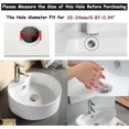 thumbnail image 3 of 4 Pack Sink Basin Overflow Trim Ring Solid Brass Bathroom Sink Trim Overflow Cover Insert In Hole Round Caps, Double Layer Copper Solid Chrome-Good-Yv, 3 of 5