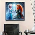 thumbnail image 3 of Frozen Princess Anna Princess Elsa Diamond Art Painting, Full Round Diamond Art, Decorative Wall Art Hanging Painting Home Decoration Valentine's Day Gifts, 3 of 6