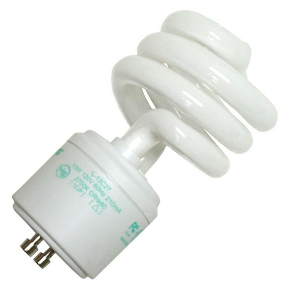 Litetronics 58610 - L-13C27 13W T3 GU24 120V 2700K Twist Style Twist and Lock Base Compact Fluorescent Light Bulb