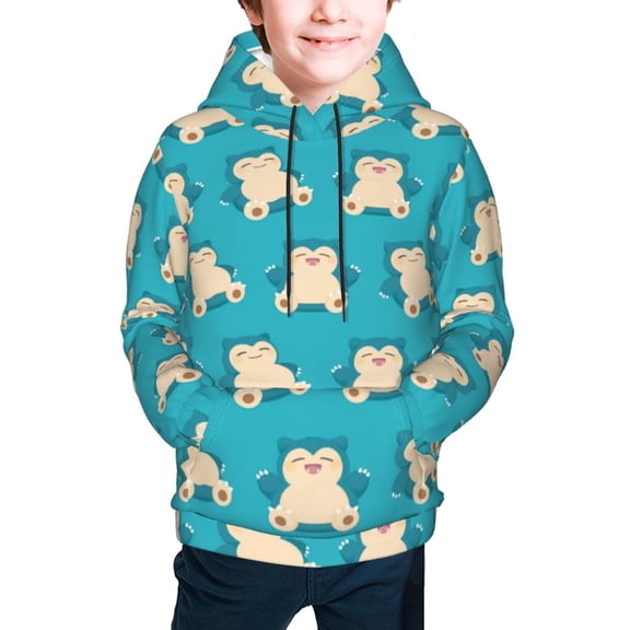 Youth Cartoon Hoodie Fashion Long Sleeve Kids Pullover Coat Casual Hoody Hooded Sweatshirts for Boys Girls