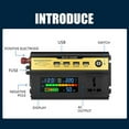 thumbnail image 2 of MYG 1200Watt Pure Sine Wave Car Power Inverter DC 24V to AC 220V Power Converter for Home RV Cars Trucks Outdoor Camping Off Grid Solar Inverters, 2 of 5