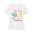 thumbnail image 2 of Girls Shirts Size 7-8 Round Neck Tops Girls Graphic Tees Short Sleeve Crewneck Floral Print Tops Y2k Girls Blouses Size 7-8 my order, 2 of 2