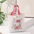 thumbnail image 4 of 1pc Adorable Hello Kitty Cartoon Print Canvas Tote Bag - Durable, Spacious, Stylish Crossbody Wear with Adjustable Strap, Perfect for Everyday Use, School, Work, Travel, and Gift Giving - Soft, Lightw, 4 of 5