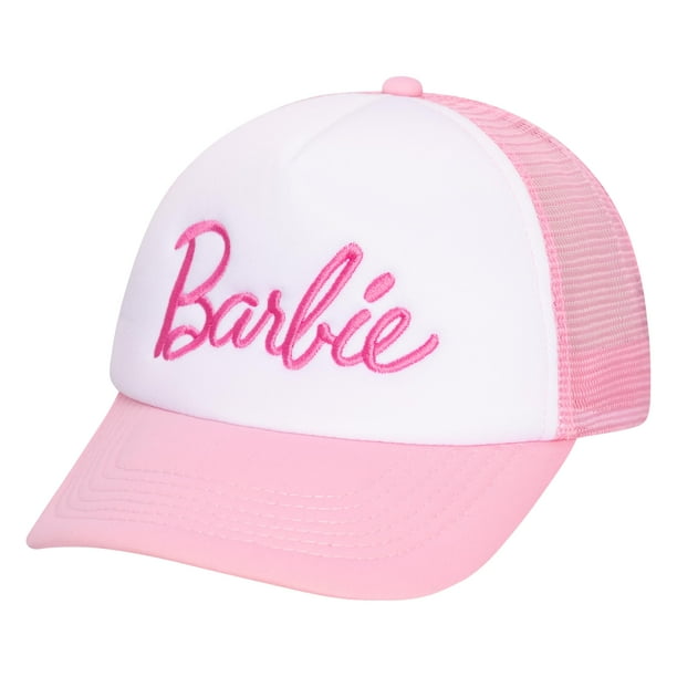 Gorra de béisbol Barbie a la moda para niñas, gorra de algodón rosa para niñas de 5 a 13 años, gorra ajustable con cierre a presión para el patio de recreo, viajes, uso diario