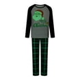 thumbnail image 5 of Christmas Family Pajamas Matching Set Santa Claus Print Long Sleeve Tops and Plaid Pants Loungewear Soft Sleepwear, 5 of 10