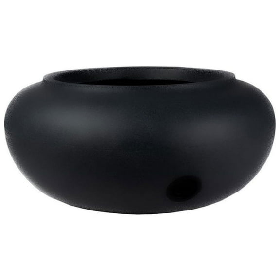 The HC Companies 21 Inch Hose Planter Pot for Patio, Garden & Lawn, Black
