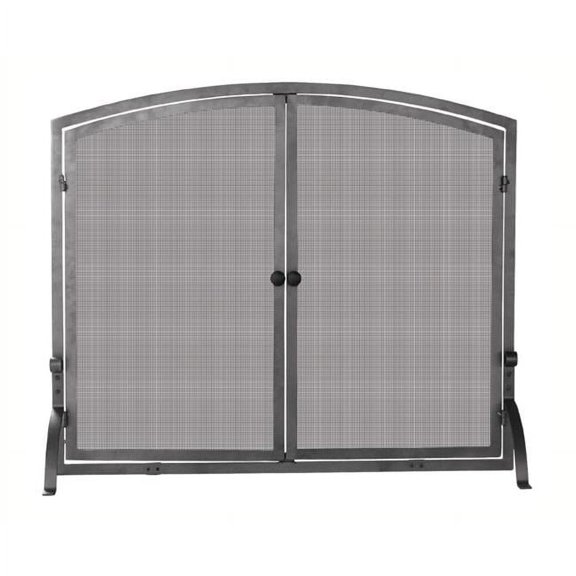 Uniflame Single Panel Iron Fireplace Screen with Doors