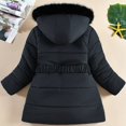 thumbnail image 3 of 5-16Y Girls Winter Warm Jacket Long Puffer Jackets Coat Kids Teens Water Resistant Parka Thicken Warm Coats Outerwear with Hood, 3 of 7